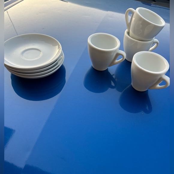4 white espresso tea cups - Picture 4 of 6